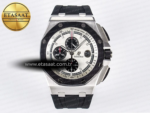 Audemars Piguet Royal Oak Offshore 44mm Beyaz Kadran A3126 Eta Saat - 1:1 Süper Klon Replika Saat