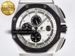 Audemars Piguet Royal Oak Offshore 44mm Best Edition White Dial on Black Rubber Strap A3126 - Görsel 4