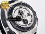 Audemars Piguet Royal Oak Offshore 44mm Best Edition White Dial on Black Rubber Strap A3126 - Görsel 5