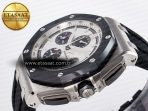 Audemars Piguet Royal Oak Offshore 44mm Best Edition White Dial on Black Rubber Strap A3126 - Görsel 6