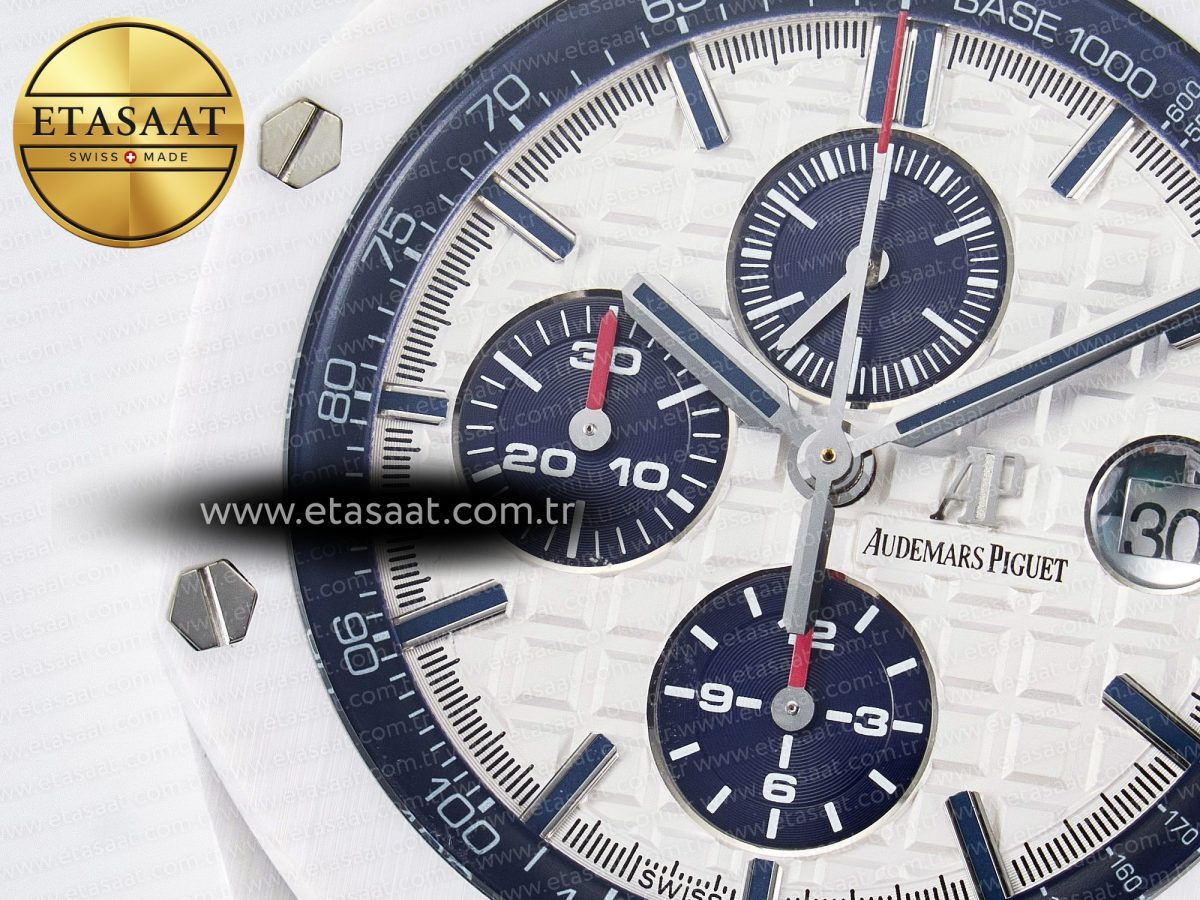 Audemars Piguet Royal Oak Offshore 44mm White Ceramic TKF - Görsel 11