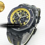 Audemars Piguet Royal Oak Offshore Bumble Bee Forged Carbon 1:1 JF Best Edition on Leather Strap A7750 w/ Cyclops & DW Mod