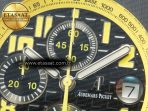 Audemars Piguet Royal Oak Offshore Bumble Bee Forged Carbon 1:1 JF Best Edition on Leather Strap A7750 w/ Cyclops & DW Mod - Görsel 11
