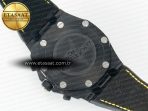 Audemars Piguet Royal Oak Offshore Bumble Bee Forged Carbon 1:1 JF Best Edition on Leather Strap A7750 w/ Cyclops & DW Mod - Görsel 17