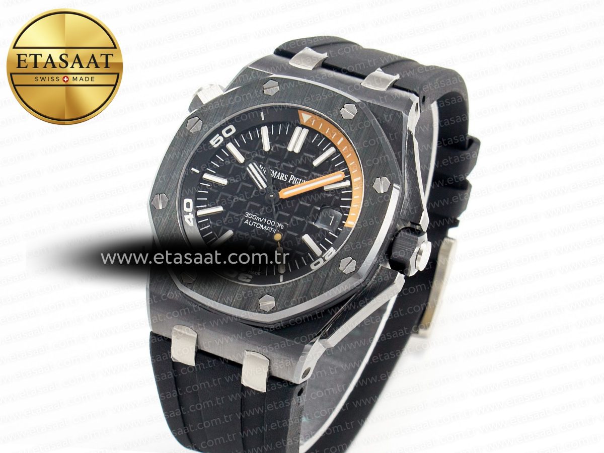Audemars Piguet Royal Oak Offshore Diver 15707 Black Ceramic ZF 1:1 Best Edition SA3120 Super Clone - Görsel 1