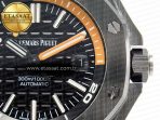 Audemars Piguet Royal Oak Offshore Diver 15707 Black Ceramic ZF 1:1 Best Edition SA3120 Super Clone - Görsel 12