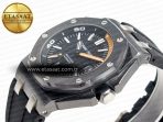 Audemars Piguet Royal Oak Offshore Diver 15707 Black Ceramic ZF 1:1 Best Edition SA3120 Super Clone - Görsel 6