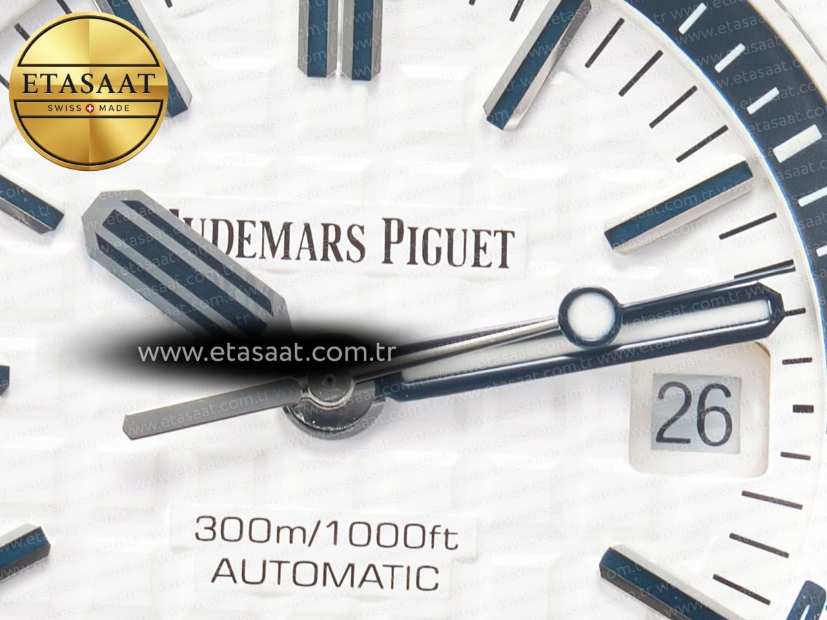 Audemars Piguet Royal Oak Offshore Diver 15707 White Ceramic ZF 1:1 Best Edition SA3120 Super Clone - Görsel 11