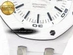 Audemars Piguet Royal Oak Offshore Diver 15707 White Ceramic ZF 1:1 Best Edition SA3120 Super Clone - Görsel 13