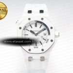 Audemars Piguet Royal Oak Offshore Diver 15707 Beyaz SA3120 Eta Saat - Görsel 3 - 1:1 Süper Klon Saat