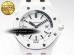 Audemars Piguet Royal Oak Offshore Diver 15707 White Ceramic ZF 1:1 Best Edition SA3120 Super Clone - Görsel 4