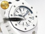 Audemars Piguet Royal Oak Offshore Diver 15707 White Ceramic ZF 1:1 Best Edition SA3120 Super Clone - Görsel 5