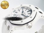 Audemars Piguet Royal Oak Offshore Diver 15707 White Ceramic ZF 1:1 Best Edition SA3120 Super Clone - Görsel 6