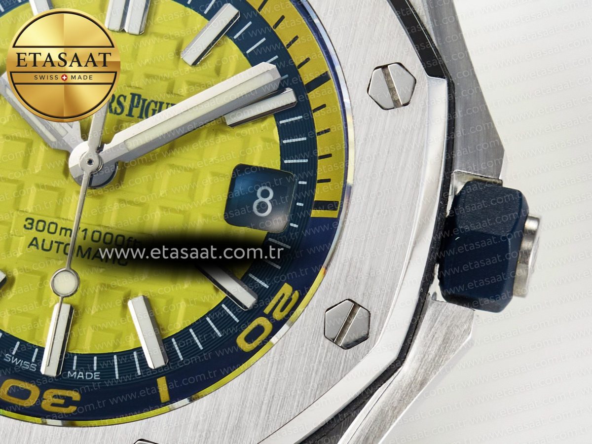 Audemars Piguet Royal Oak Offshore Diver Forged Carbon IPF Best Edition on Rubber Strap MIYOTA 9019 - Görsel 11