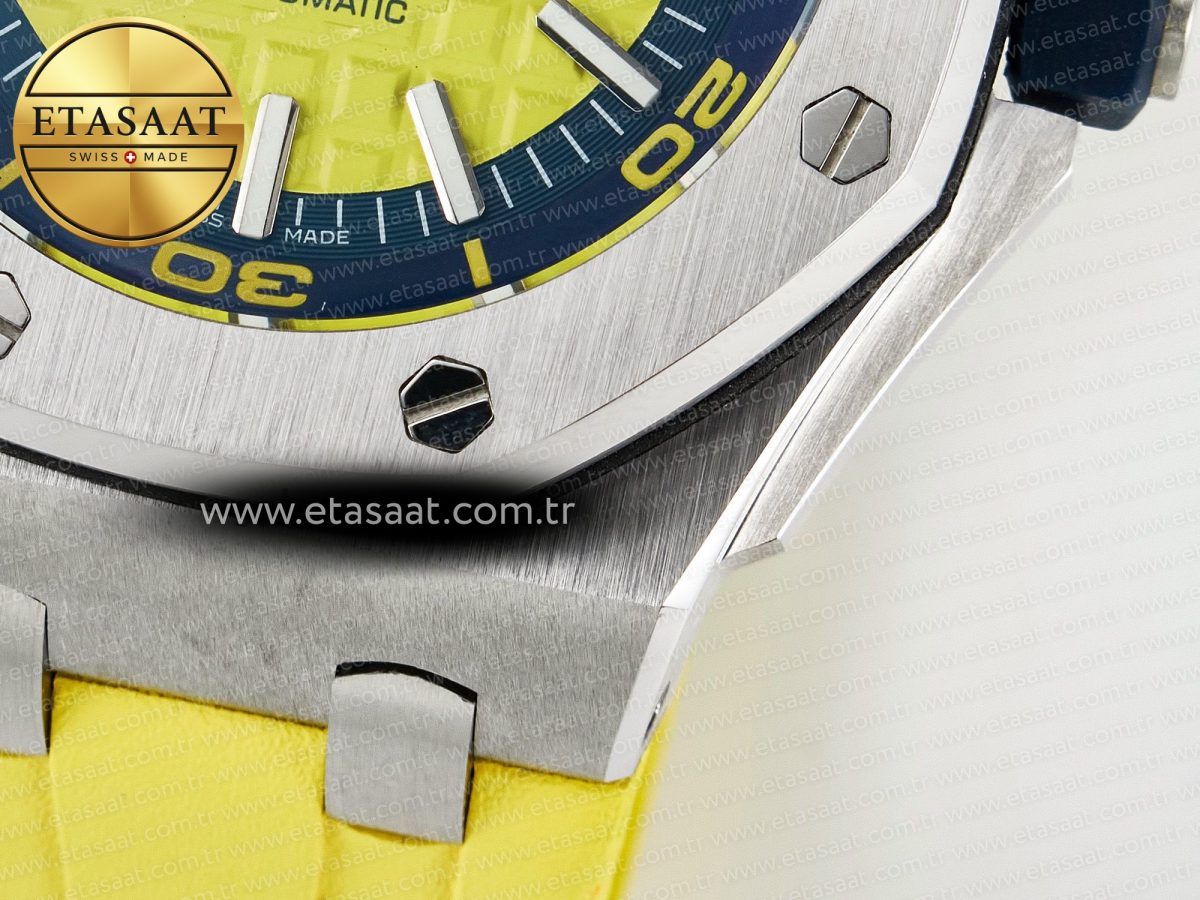 Audemars Piguet Royal Oak Offshore Diver Forged Carbon IPF Best Edition on Rubber Strap MIYOTA 9019 - Görsel 13