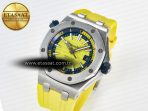 Audemars Piguet Royal Oak Offshore Diver Forged Carbon IPF Best Edition on Rubber Strap MIYOTA 9019 - Görsel 2