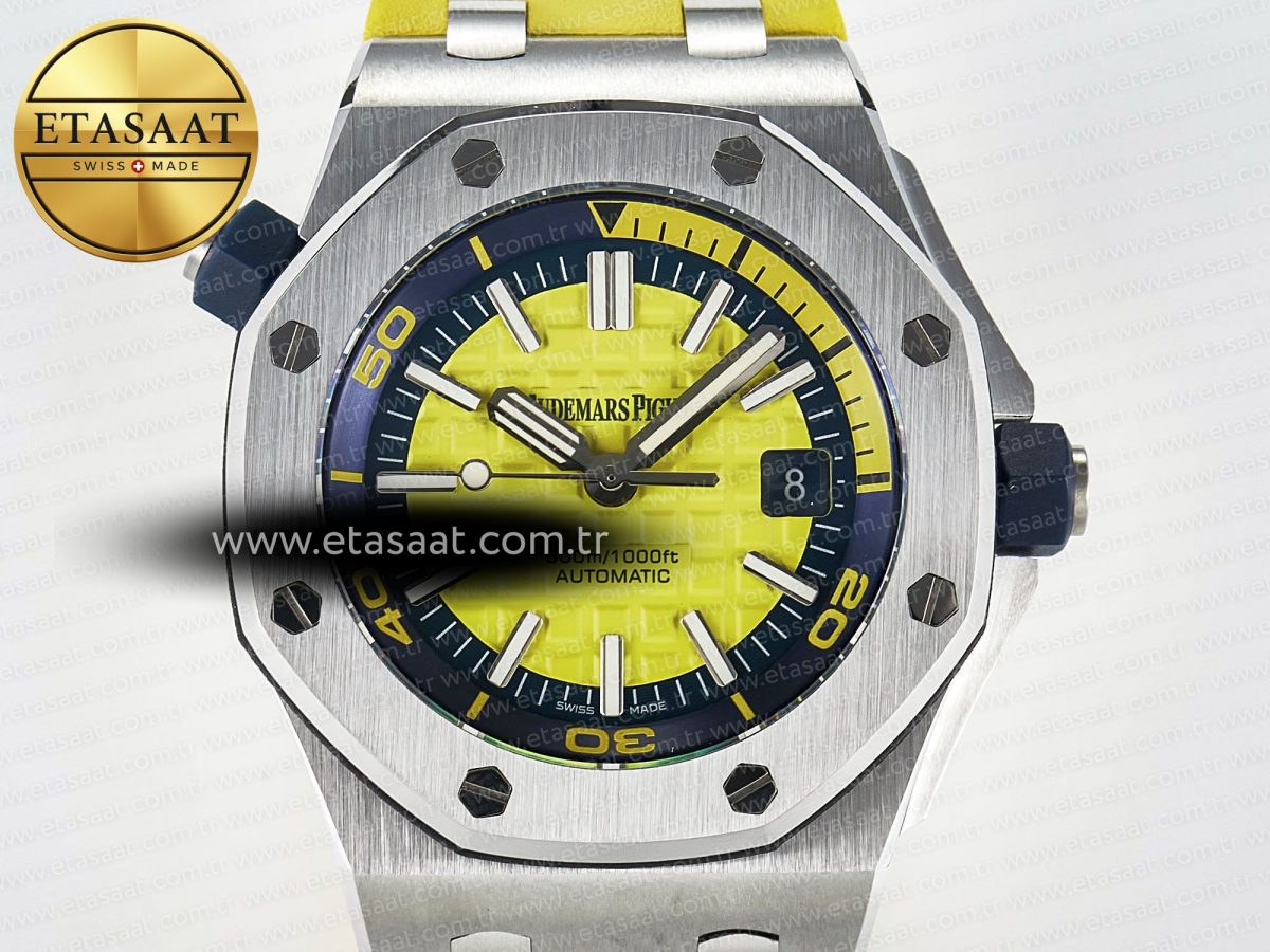 Audemars Piguet Royal Oak Offshore Diver Forged Carbon IPF Best Edition on Rubber Strap MIYOTA 9019 - Görsel 4