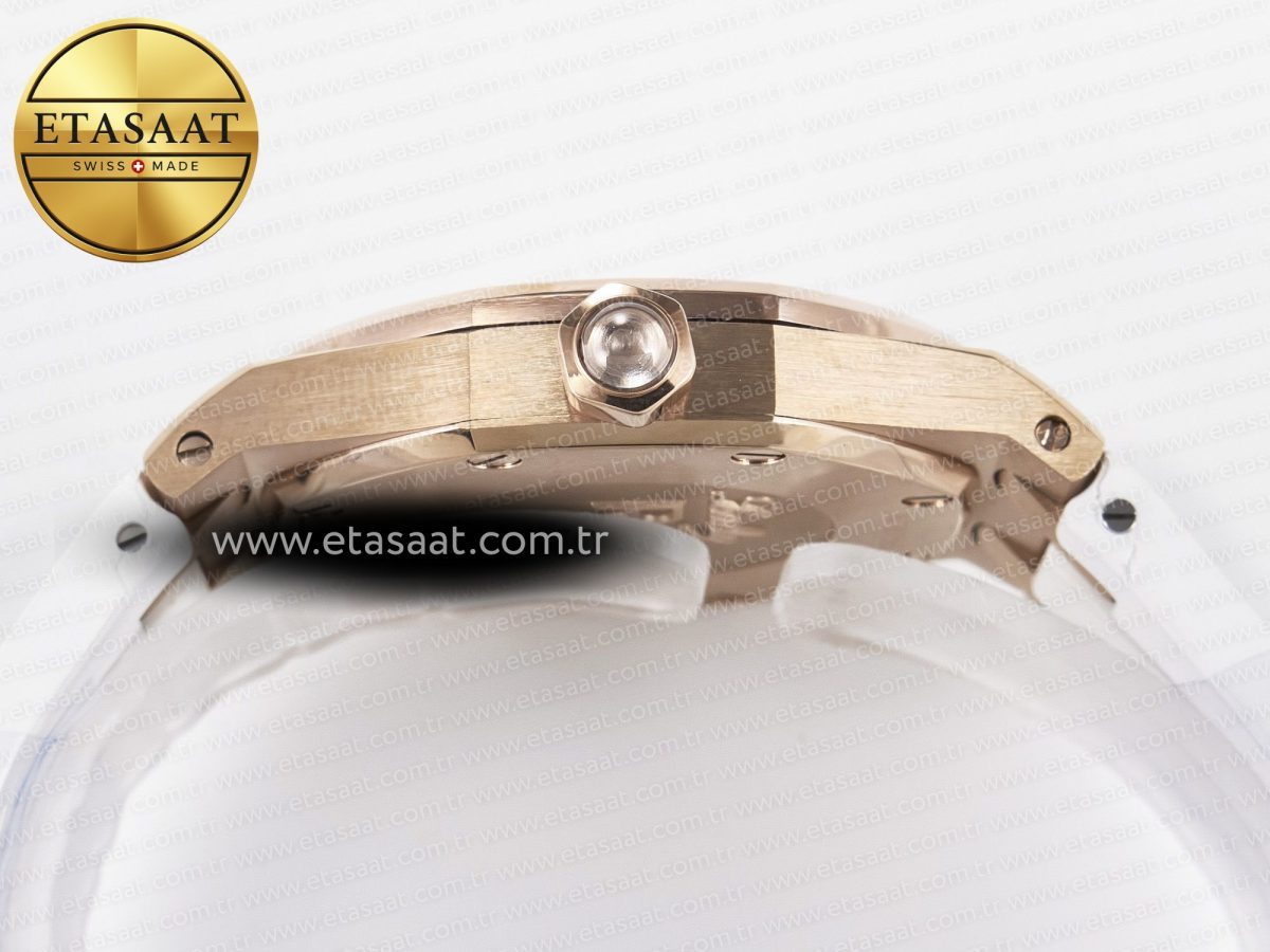 Audemars Piguet Royal Oak Offshore Ladies 33mm RG DRF Best Edition White Dial Diamonds Bezel on White Rubber Strap ETA Quartz - Görsel 14