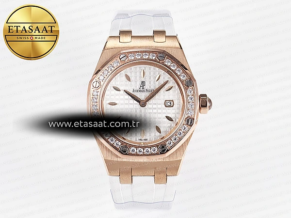 Audemars Piguet Royal Oak Offshore Kadın 33mm RG Quartz Eta Saat - 1:1 Süper Klon Replika Saat