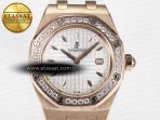 Audemars Piguet Royal Oak Offshore Ladies 33mm RG DRF Best Edition White Dial Diamonds Bezel on White Rubber Strap ETA Quartz - Görsel 4