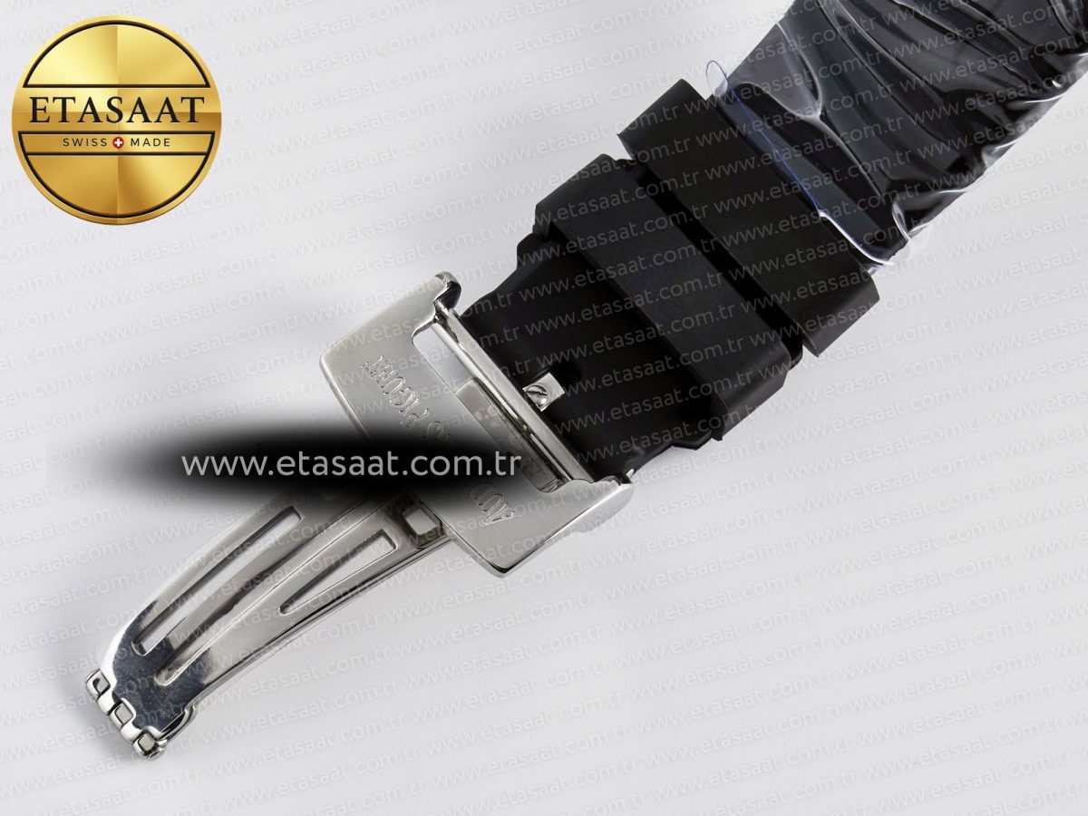Audemars Piguet Royal Oak Offshore Ladies 33mm SS DRF Best Edition Black Dial Diamonds Bezel on Black Rubber Strap ETA Quartz - Görsel 19