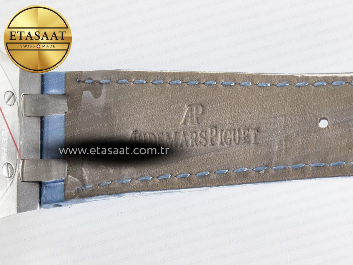 Audemars Piguet Royal Oak Offshore Ladies 33mm SS DRF Best Edition Blue Dial Diamonds Bezel on Blue Leather Strap ETA Quartz - Görsel 22