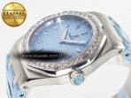 Audemars Piguet Royal Oak Offshore Ladies 33mm SS DRF Best Edition Blue Dial Diamonds Bezel on Blue Leather Strap ETA Quartz - Görsel 6