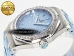 Audemars Piguet Royal Oak Offshore Ladies 33mm SS DRF Best Edition Blue Dial Diamonds Bezel on Blue Leather Strap ETA Quartz - Görsel 6