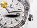 Audemars Piguet Royal Oak Offshore Ladies 33mm SS DRF Best Edition White Dial Diamonds Bezel on White Rubber Strap ETA Quartz - Görsel 11