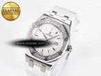 Audemars Piguet Royal Oak Offshore Ladies 33mm SS DRF Best Edition White Dial Diamonds Bezel on White Rubber Strap ETA Quartz - Görsel 2