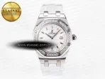 Audemars Piguet Royal Oak Offshore Ladies 33mm SS DRF Best Edition White Dial Diamonds Bezel on White Rubber Strap ETA Quartz - Görsel 3