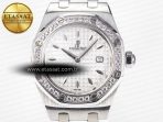 Audemars Piguet Royal Oak Offshore Ladies 33mm SS DRF Best Edition White Dial Diamonds Bezel on White Rubber Strap ETA Quartz - Görsel 4