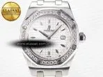 Audemars Piguet Royal Oak Offshore Ladies 33mm SS DRF Best Edition White Dial Diamonds Bezel on White Rubber Strap ETA Quartz - Görsel 4