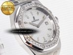 Audemars Piguet Royal Oak Offshore Ladies 33mm SS DRF Best Edition White Dial Diamonds Bezel on White Rubber Strap ETA Quartz - Görsel 5