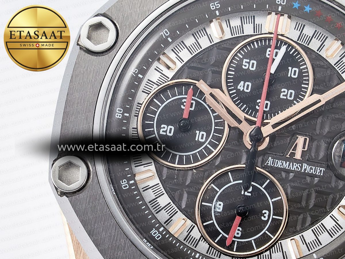 Audemars Piguet Royal Oak Offshore Schumacher Best Edition Gray/Black Dial on Gray Rubber Strap A3126 - Görsel 11