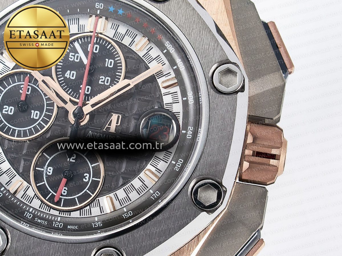 Audemars Piguet Royal Oak Offshore Schumacher Best Edition Gray/Black Dial on Gray Rubber Strap A3126 - Görsel 13