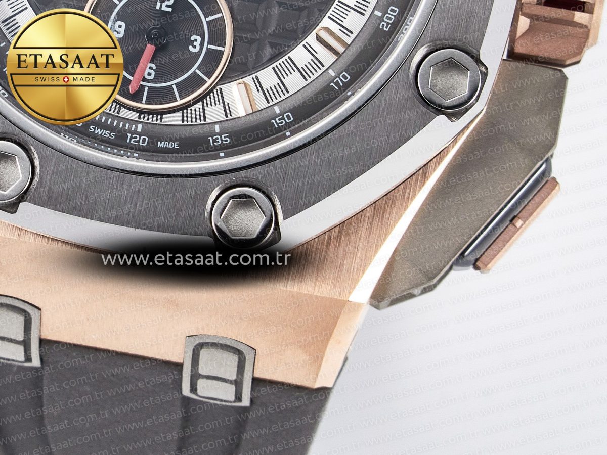 Audemars Piguet Royal Oak Offshore Schumacher Best Edition Gray/Black Dial on Gray Rubber Strap A3126 - Görsel 15
