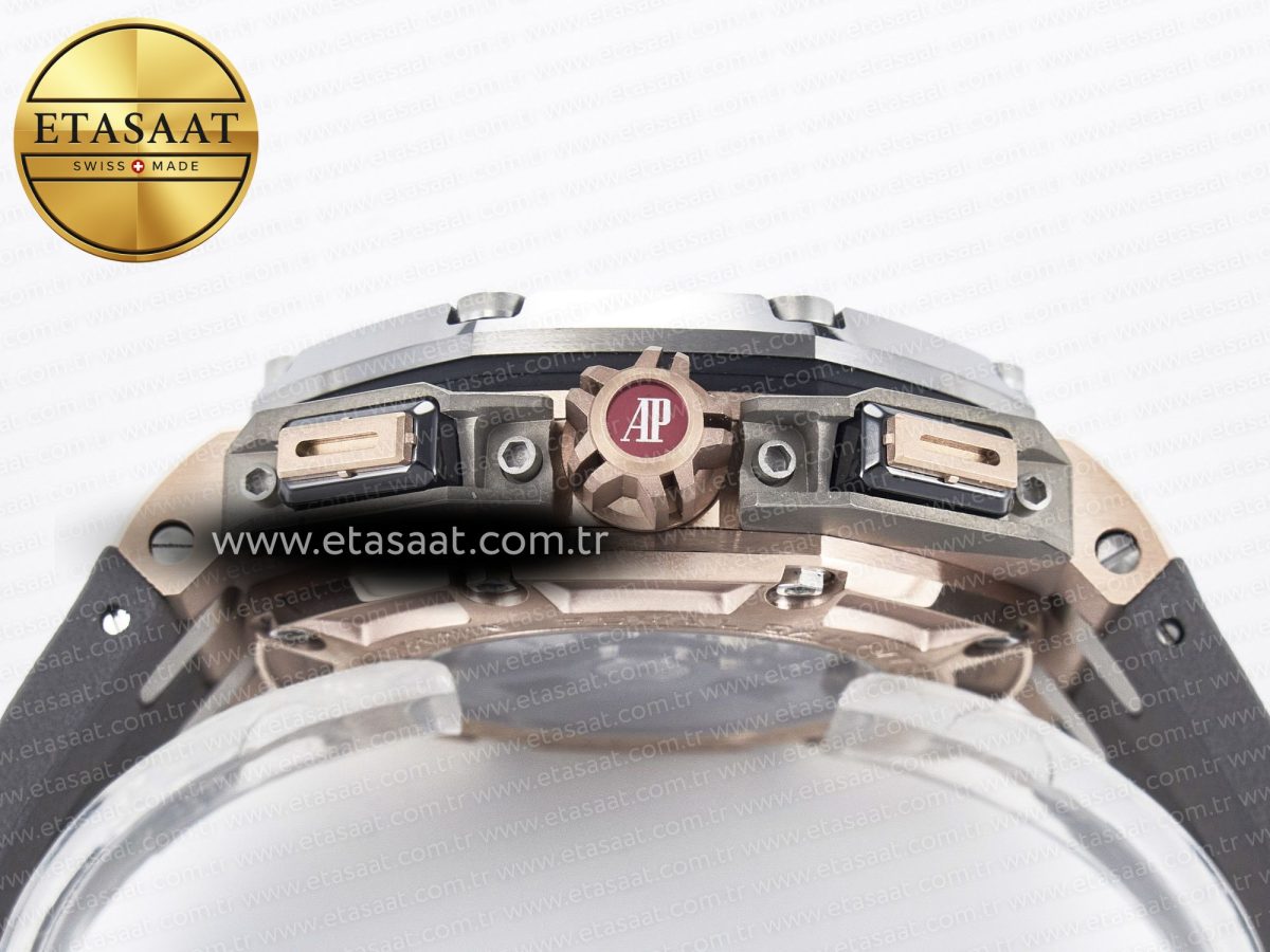 Audemars Piguet Royal Oak Offshore Schumacher Best Edition Gray/Black Dial on Gray Rubber Strap A3126 - Görsel 17