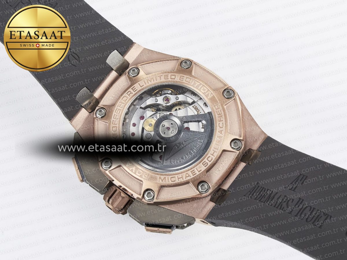 Audemars Piguet Royal Oak Offshore Schumacher Best Edition Gray/Black Dial on Gray Rubber Strap A3126 - Görsel 19