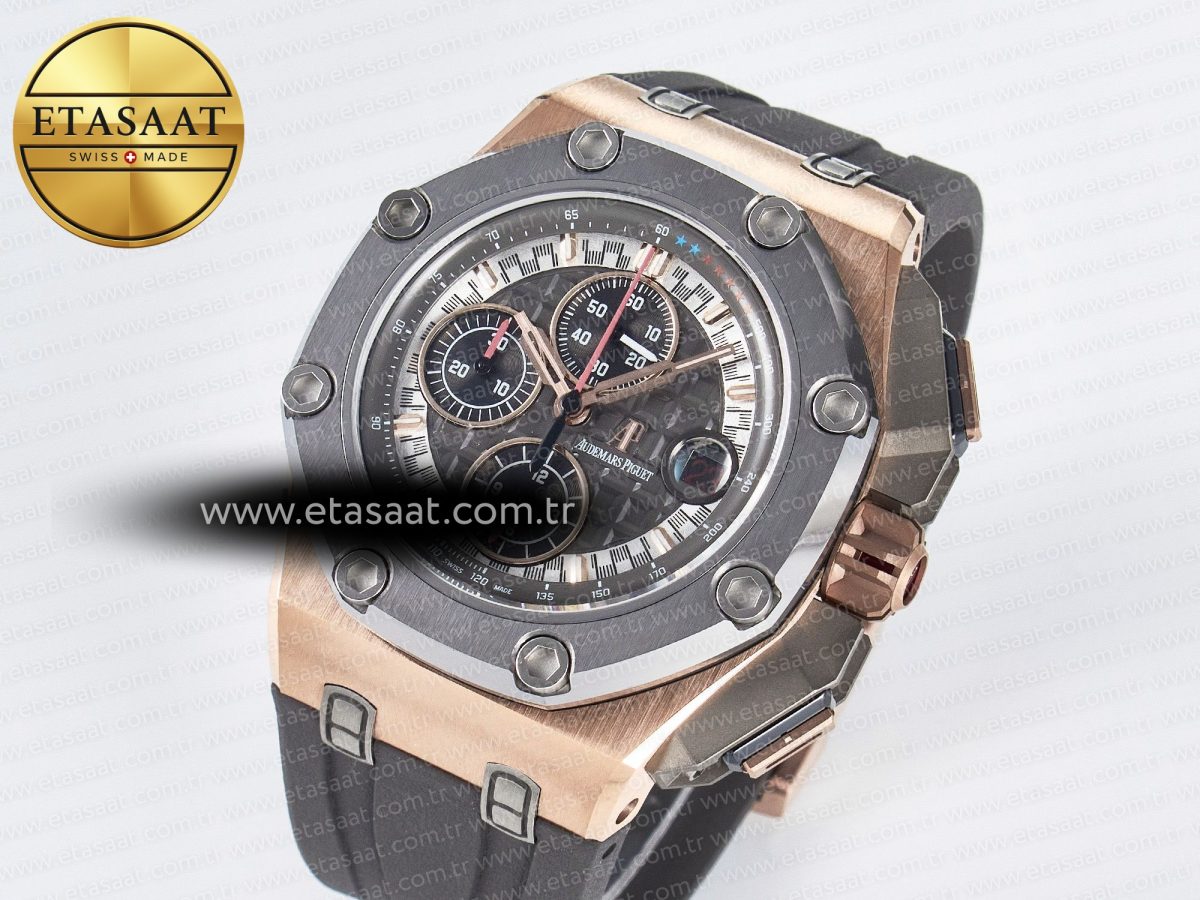 Audemars Piguet Royal Oak Offshore Schumacher Best Edition Gray/Black Dial on Gray Rubber Strap A3126 - Görsel 2