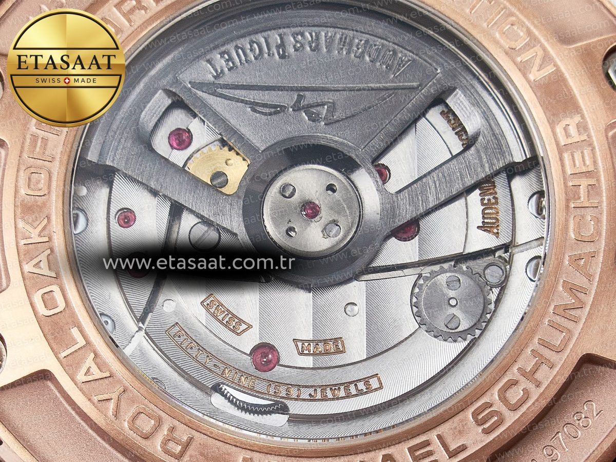 Audemars Piguet Royal Oak Offshore Schumacher Best Edition Gray/Black Dial on Gray Rubber Strap A3126 - Görsel 21