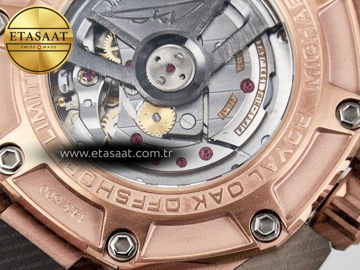 Audemars Piguet Royal Oak Offshore Schumacher Best Edition Gray/Black Dial on Gray Rubber Strap A3126 - Görsel 22