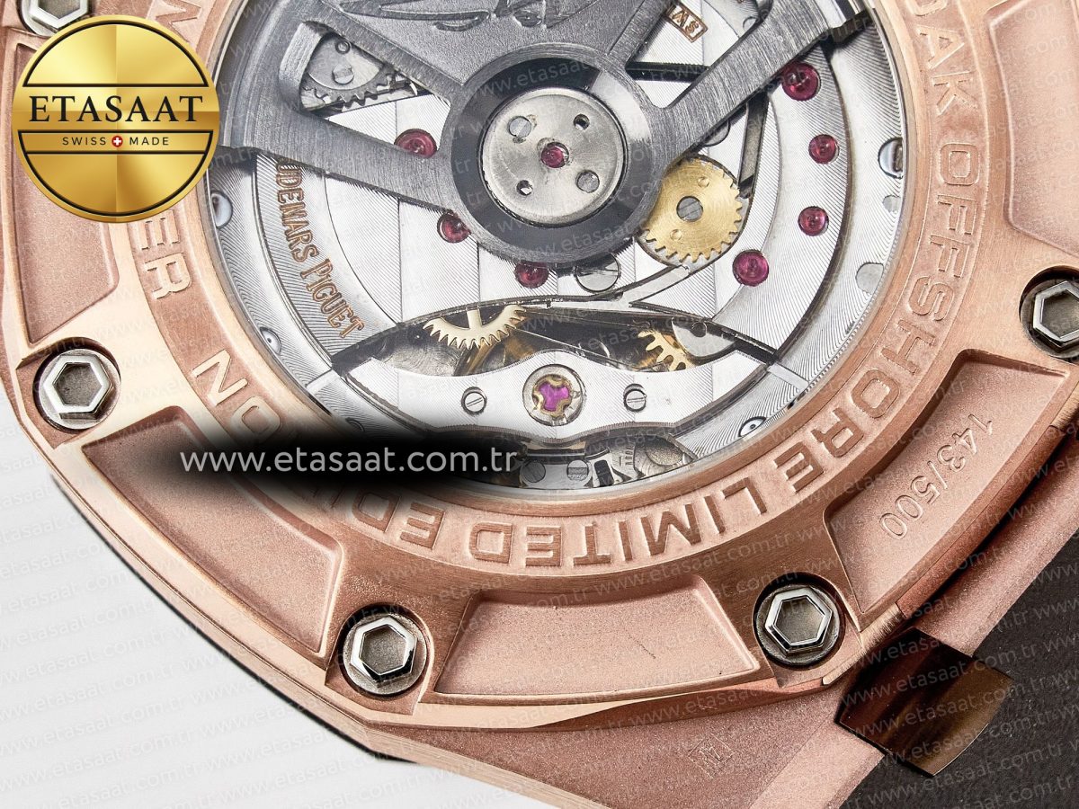 Audemars Piguet Royal Oak Offshore Schumacher Best Edition Gray/Black Dial on Gray Rubber Strap A3126 - Görsel 24
