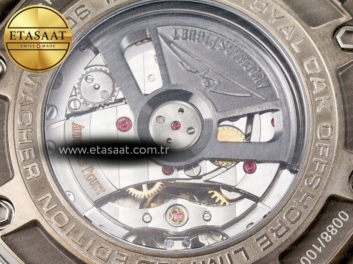 Audemars Piguet Royal Oak Offshore Best Edition Gray/Black Dial on Gray Rubber Strap A3126 - Görsel 23