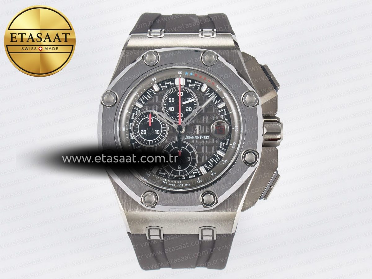 Audemars Piguet Royal Oak Offshore Best Edition Gray/Black Dial on Gray Rubber Strap A3126 - Görsel 3