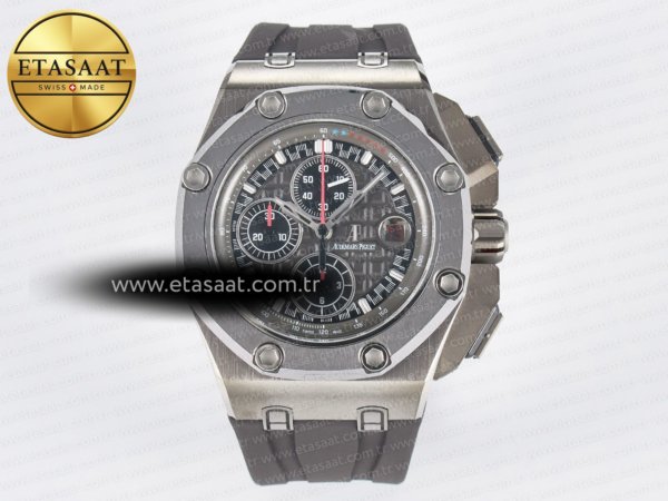 Audemars Piguet Royal Oak Offshore Gri/Siyah Kadran A3126 Eta Saat - 1:1 Süper Klon Replika Saat