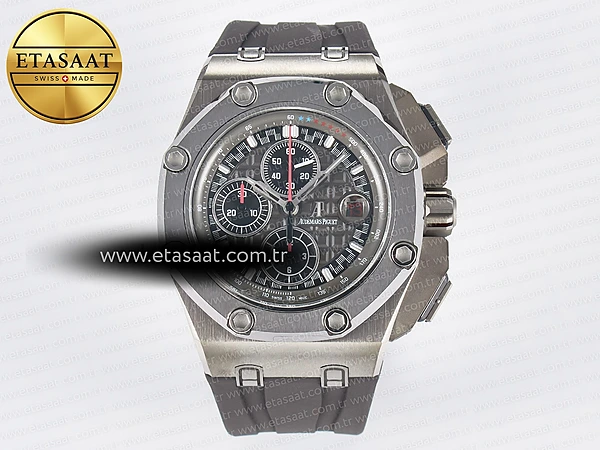 Audemars Piguet Royal Oak Offshore Gri/Siyah Kadran A3126 Eta Saat - 1:1 Süper Klon Replika Saat
