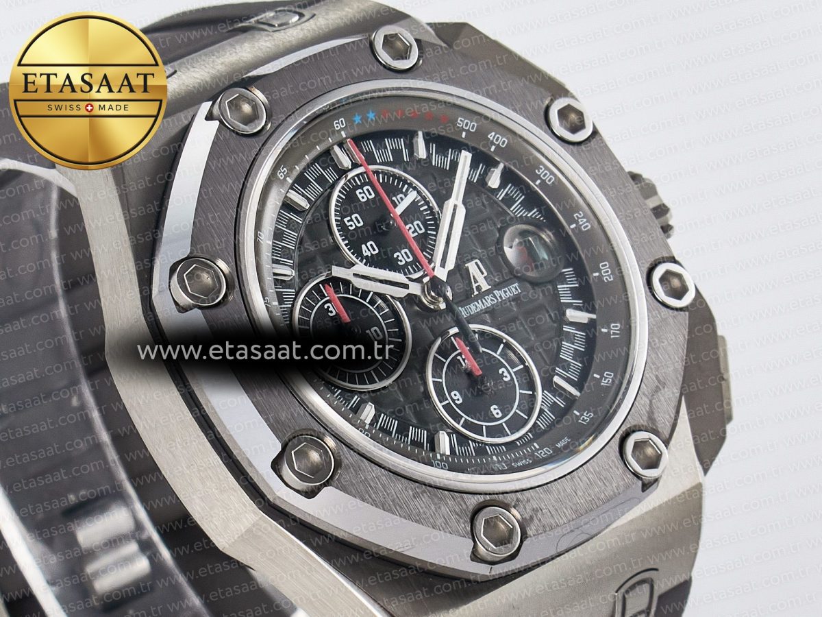 Audemars Piguet Royal Oak Offshore Best Edition Gray/Black Dial on Gray Rubber Strap A3126 - Görsel 5