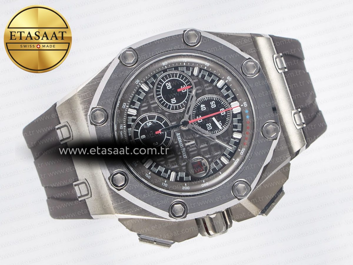 Audemars Piguet Royal Oak Offshore Best Edition Gray/Black Dial on Gray Rubber Strap A3126 - Görsel 8