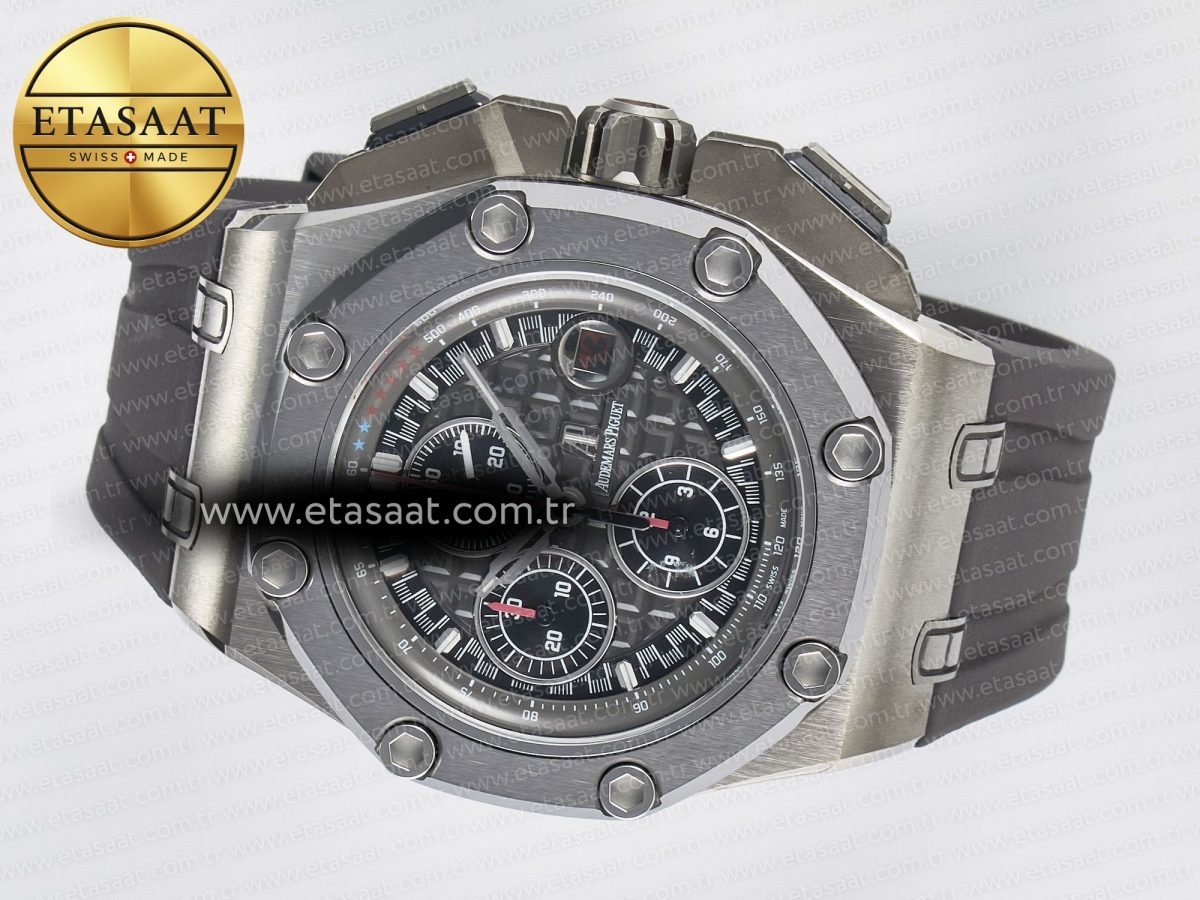 Audemars Piguet Royal Oak Offshore Best Edition Gray/Black Dial on Gray Rubber Strap A3126 - Görsel 9